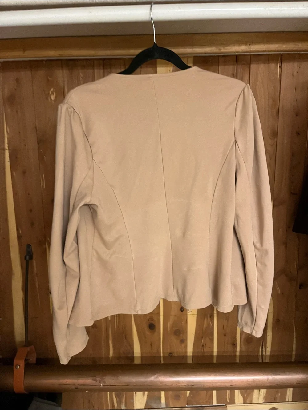 Women's Cream Button-Front Blazer Jacket - Picture 2 of 2